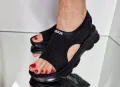 Adidas стилни черни дамски сандали , снимка 3