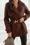 Разкошно кафяво палто, снимка 1