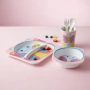 Детски комплект за хранене 5 части Cheffinger – чиния, купичка, чаша, лъжица и вилица, снимка 5