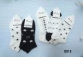Дамски чорапи черно с бяло 5518#, 10 чифта в пакет 