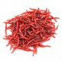 Изкуствени червени червеи 20 бр. пакет - Силиконови, снимка 1 - Такъми - 39225541