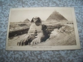 Стара пощенска картичка Сфинкса по време на разкопаването му 1928г., снимка 1