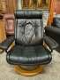 Relax кресло от естествена кожа с повдигаща се облегалка , снимка 1
