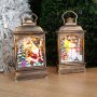 1187 Мини коледен фенер с Дядо Коледа и Снежко светеща коледна украса, снимка 9