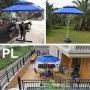 Градински Чадър С UV Защита С Ветроустойчива Клапа И Двоен Покрив – 220/220 см Код P591, снимка 11