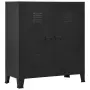 vidaXL Индустриален скрин за съхранение, черен, 90x40x100 cм, стомана, снимка 1