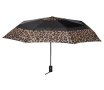 Автоматичен двуцветен черен леопардов чадър за дъжд 31 см, снимка 2