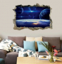Земно кълбо небе Galaxy планети космос самозалепващ стикер лепенка за стена таван, снимка 1