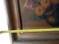 Стара картина - цветя, снимка 6