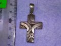 СТАР ОРНАМЕНТИРАН НАГРЪДЕН СРЕБЪРЕН КРЪСТ ОКСИДИРАНО СРЕБРО 925 с НУЖДА от ЛЕКА РЕСТАВРАЦИЯ 18723, снимка 10