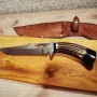 Ловен масивен нож с дръжка от еленов рог. Нов!, снимка 2