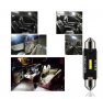 Комплект диодни крушки, 1 CSP диод- Canbus, 41мм, 3W, 12V, 270Lm, 6000K, черен, снимка 3