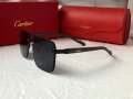 Cartier висок клас мъжки слънчеви очила с дървени дръжки, снимка 8