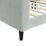 vidaXL Кушетка, светлосива, 90x200 см, кадифе, снимка 6