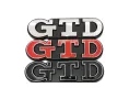 Надпис/Емблема GTD три цвята предна решетка, снимка 1
