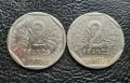 Лот монети 2 франка 1979 г. и 1980 г. Франция /7/ -топ !, снимка 11