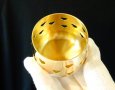 Свещник от месинг с ажурни сърца. , снимка 2