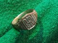 Стар пръстен над стогодишен сачан с БУКВА Ф - 67451, снимка 2