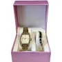 Елегантен подаръчен комплект за дами - Часовник с нежна гривна, снимка 3