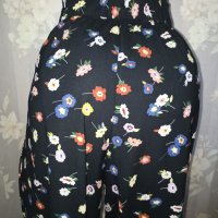 Zara M-Пола- панталон с флорален принт висока талия , снимка 6 - Поли - 40345640