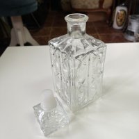 Винтидж стъклена бутилка/ гарафа №1724, снимка 3 - Антикварни и старинни предмети - 35401207