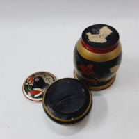 Руски дървени чаша и кутийка Хохлома(5.4), снимка 5 - Антикварни и старинни предмети - 44670357