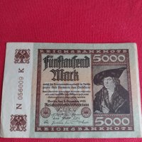 Райх банкнота 5000 марки 1922г. Уникат перфектно състояние за колекционери - 27434, снимка 6 - Нумизматика и бонистика - 36698383