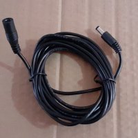 Оригинален DC удължителен захранващ кабел 5метра подходящ за всички видове външни камери за видеонаб, снимка 1 - IP камери - 38676220