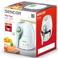 ✨Фритюрник с горещ въздух Sencor SFR 3220WH, 1 500W, 2.6L, Бял/Зелен, снимка 5 - Фритюрници - 44615120