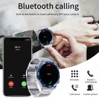 1,6" Smart часовник-NFC ECG+PPG Bluetooth Call GPS Tracker IP68, снимка 4 - Смарт гривни - 42140674