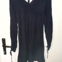 Дамска черна блуза Reserved №34 туника, блузон, снимка 1 - Блузи с дълъг ръкав и пуловери - 31780034