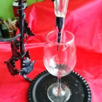  Настолен ДЕКАНТЕР за Вино Ковано Желязо със Свещник, снимка 5 - Антикварни и старинни предмети - 40080027