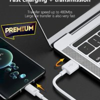 Супер Бърз заряден кабел 120 W 10 A USB Type C бързо зареждане за зарядно за Xiaomi Samsung Huawei H, снимка 8 - Резервни части за телефони - 42338784