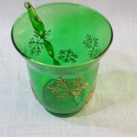 Фин съд от цветно стъкло за коктейли, снимка 3 - Антикварни и старинни предмети - 31887309