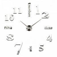 4215 Лепящ стенен часовник с 3D ефект, снимка 8 - Стенни часовници - 34995306