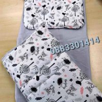 Комплект подложка за количка бебешки с възглавница, одеяло и чаршаф за бебе, снимка 11 - Спално бельо и завивки - 36655766