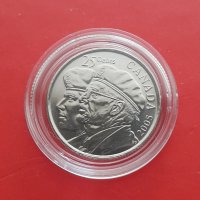 Лот от 2 броя нециркулирали монети- Канада 5 и  25 цента 2005 година, снимка 6 - Нумизматика и бонистика - 38595464