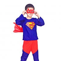Супермен Костюм Супергерой - Наметало с Маска, Блуза И Панталон Супермен, снимка 2 - Детски комплекти - 31728816