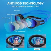 Нови Унисекс очила за плуване с UV защита, против мъгла и без течове, снимка 5 - Водни спортове - 40539024