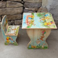 рисувана маса и стол, снимка 4 - Мебели за детската стая - 33753857
