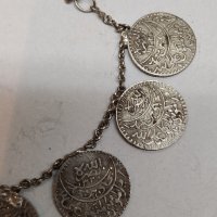 Сребърна гривна с монети, снимка 5 - Гривни - 29797916