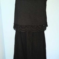 Памучна брандова рокля с дантелена декорация "Esprit"® / голям размер, снимка 4 - Рокли - 30332336