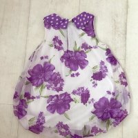 Разкошна, шифонена рокля, тип балон, 24м., снимка 2 - Бебешки рокли - 29839859
