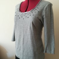 Сива дамска блуза marks and spencer, снимка 1 - Блузи с дълъг ръкав и пуловери - 30282189