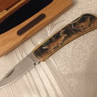 Немски ловен нож MAGNUM Stainless с елен и сърна в специална кутия, снимка 4 - Ножове - 39828520