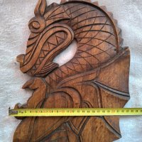 Прекрасна дърворезба на морски дракон за колекция интериор на подходящи заведения механи и любители , снимка 3 - Пана - 37898460