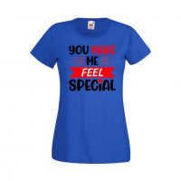 Дамска тениска Свети Валентин You Make Me Feel Special 1, снимка 1 - Тениски - 35649493