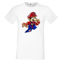 Мъжка тениска Mario Zombie 4 Игра,Изненада,Подарък,Празник,Повод, снимка 5 - Тениски - 37237685