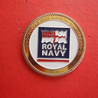 Позлатен морски британски плакет монета , снимка 4 - Колекции - 42232873