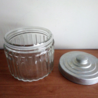 Винтидж буркан с метален капак, снимка 2 - Антикварни и старинни предмети - 44556598